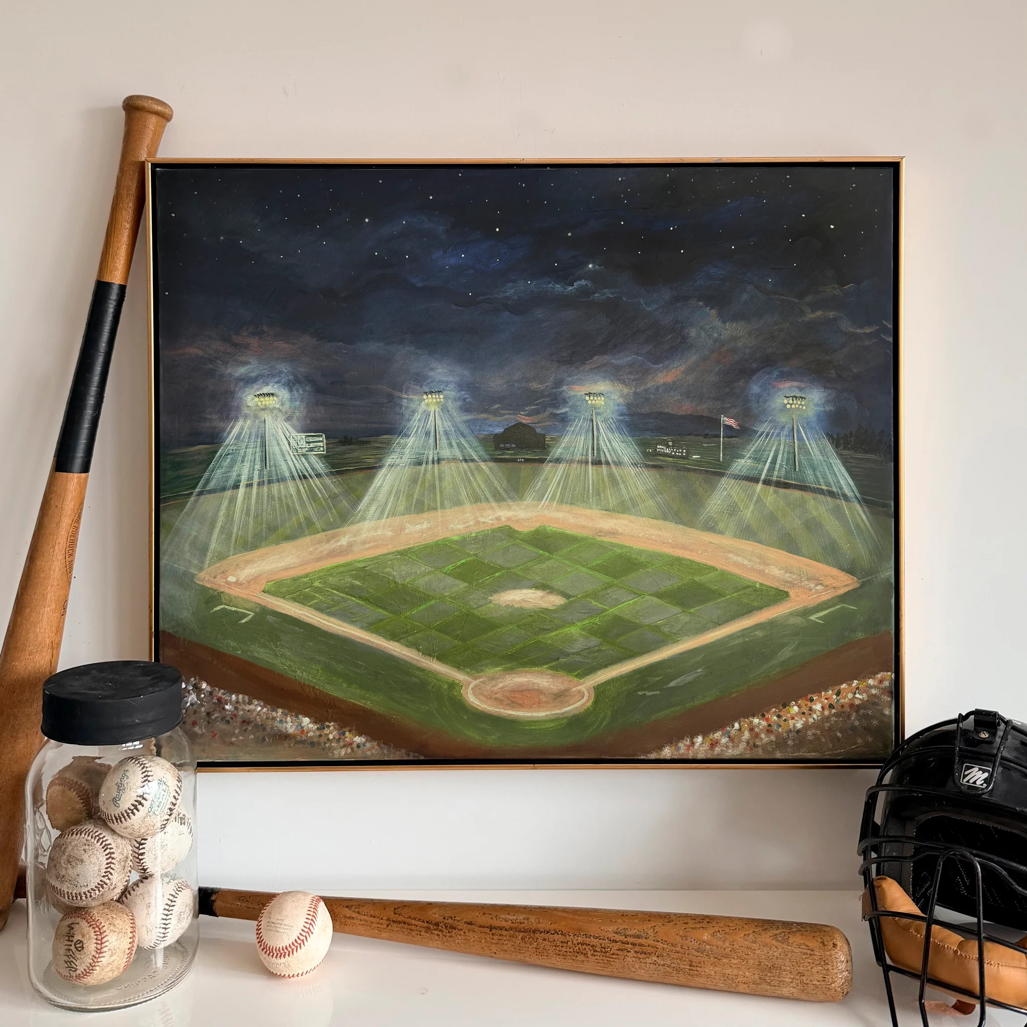 Night Game Canvas Wall Art | Lindsay Letters, LLC