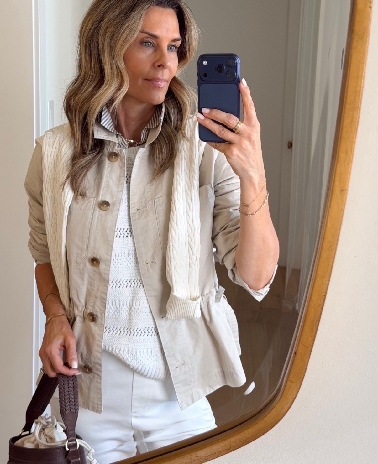 I’m 5’6
-cream button up jacket xs
-white crochet sweater xs
-white straight leg jeans 24
-braided cream sweater xs

#LTKootd #LTKSeasonal #LTKOver40