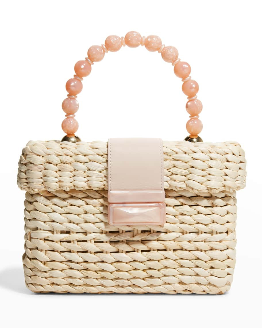 BTB Los AngelesStella Marble Beaded Top-Handle Box Bag | Neiman Marcus