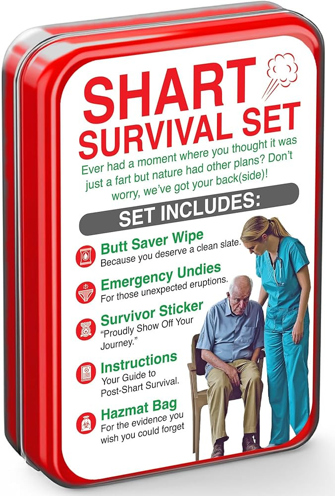 Shart Survival Set - Funny Gag Gift 2024 Boyfriend Gifts Includes Disposable Underwear, Hazmat Ba... | Amazon (US)