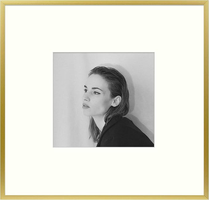 Golden State Art, 8x8 Aluminum Picture Frame with Ivory Color Mat for 4x4 Square Photo - Sawtooth... | Amazon (US)