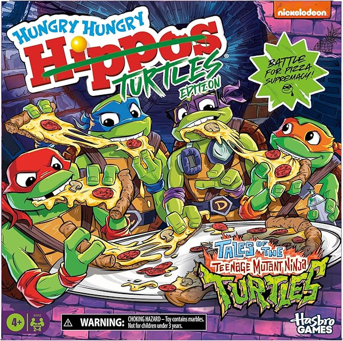 Hasbro Games Hungry Hungry Hippos: Teenage Mutant Ninja Turtles Edition Game | Ages 4 and Up | 2 ... | Amazon (US)