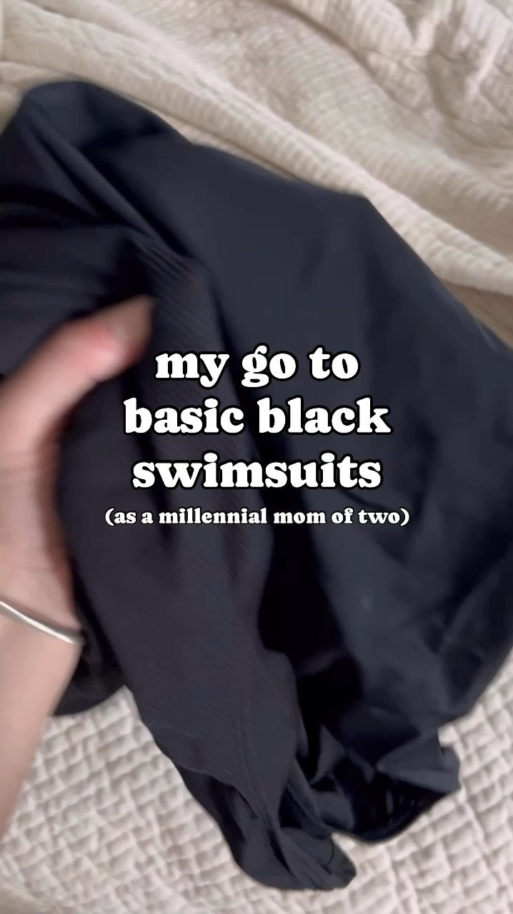 Black bathing suits are my favorite. I feel like they always look chic, plus they don’t show dirt (hi kids) or spray tan (hi, it’s me). These are the ones that have consistently been in my summer rotation. They work for kids activities as well as adults only events because they are so versatile (and these ones are affordable!). Which style is your favorite?

#LTKMidsize #LTKSwim #LTKFindsUnder50