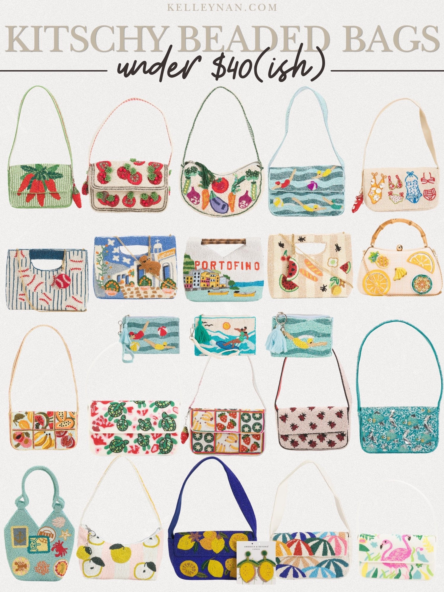 Can’t get enough of these fun, kitschy beaded bags! And almost all are under $40. I went with a tomato one 😜 

#LTKTravel #LTKOver40 #LTKmomlife