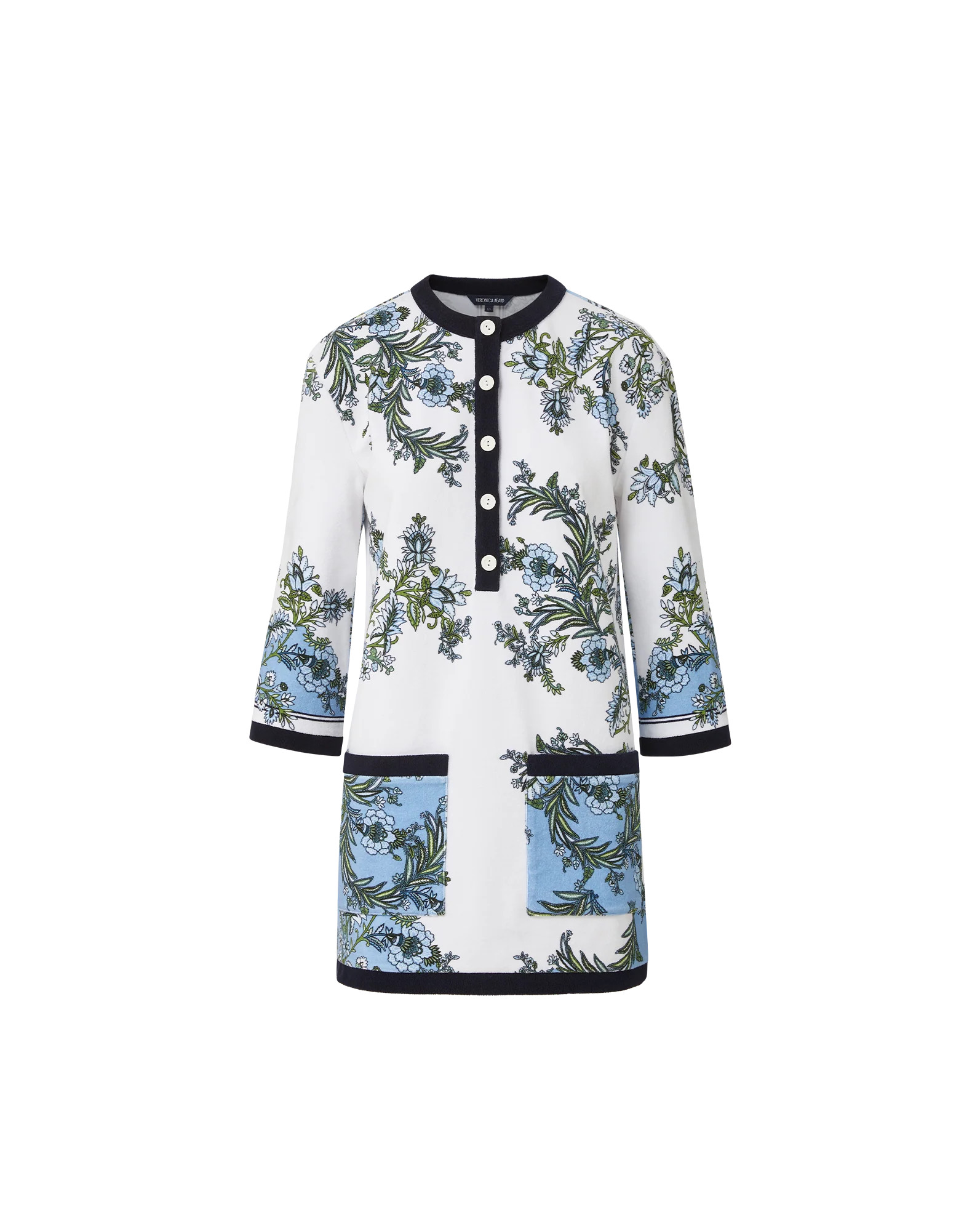 Briarcliff Terry Tunic Dress in Blue Jay Multi | Veronica Beard | Veronica Beard