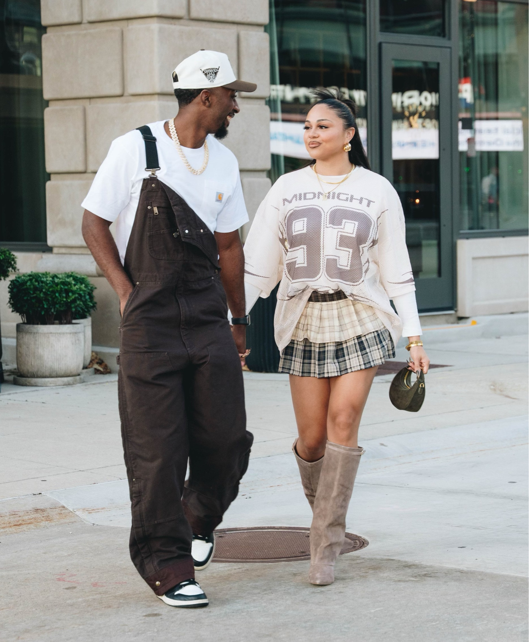 Fall outfits 
Skirt 
High knee boots 
Overalls 
Streetwear 

#LTKShoeCrush #LTKItBag #LTKStyleTip