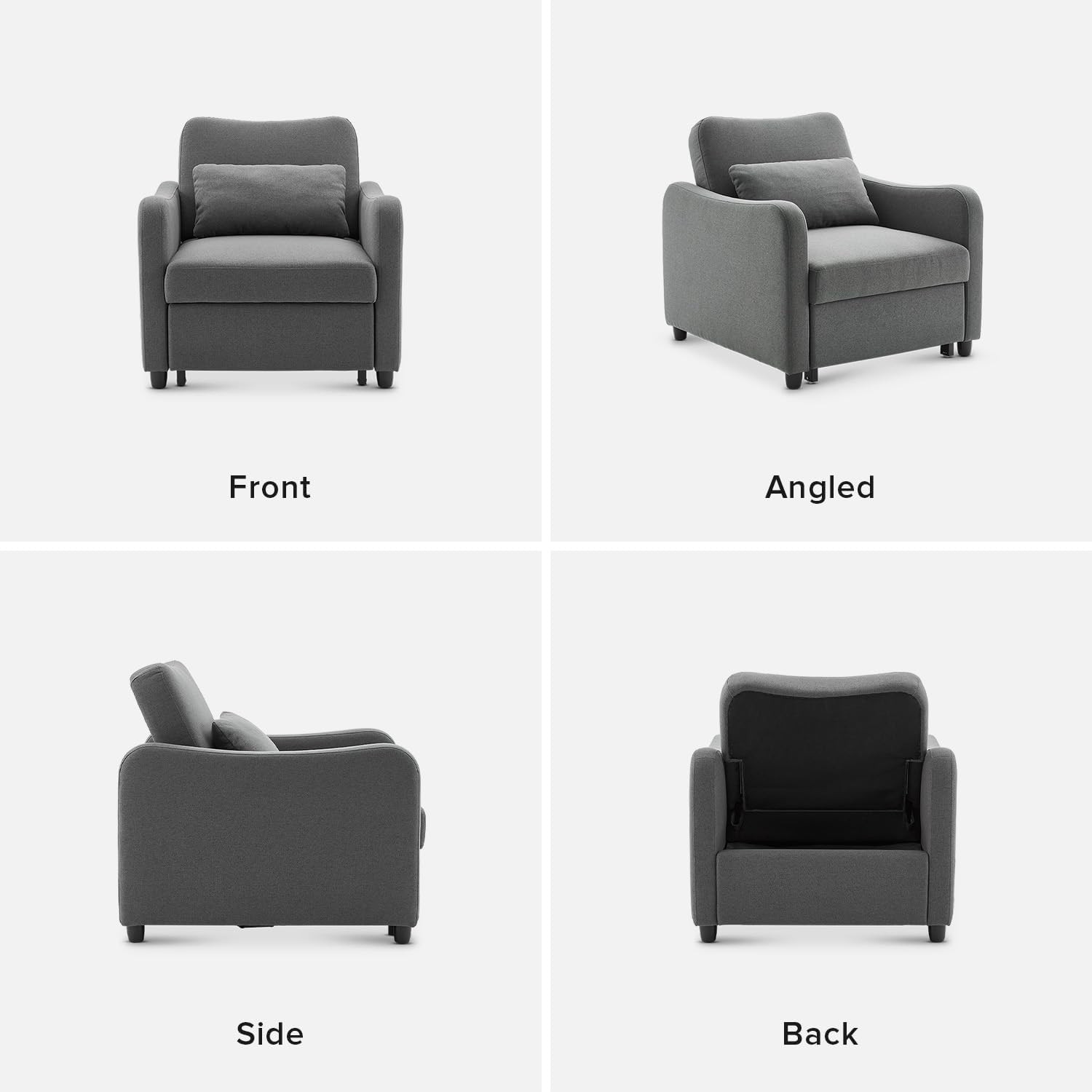 mopio Sophie 4-in-1 Convertible Sleeper Chair Bed, Accent Chair, Armchair, Chaise Lounge, Comfy R... | Amazon (US)