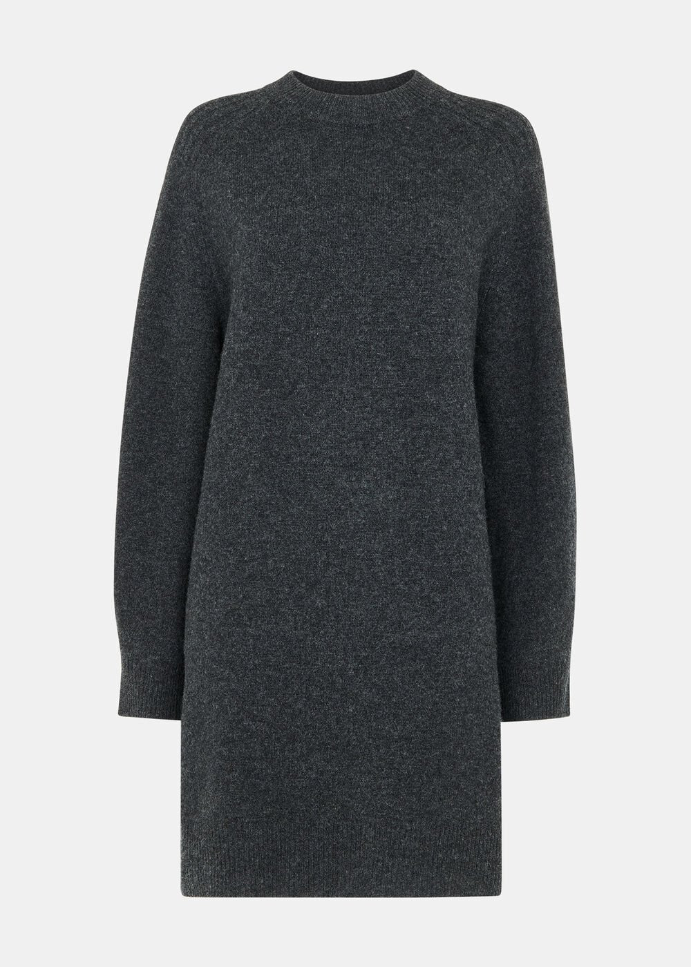 Women's Grey Wool Knitted Dress | Whistles UK | | Whistles