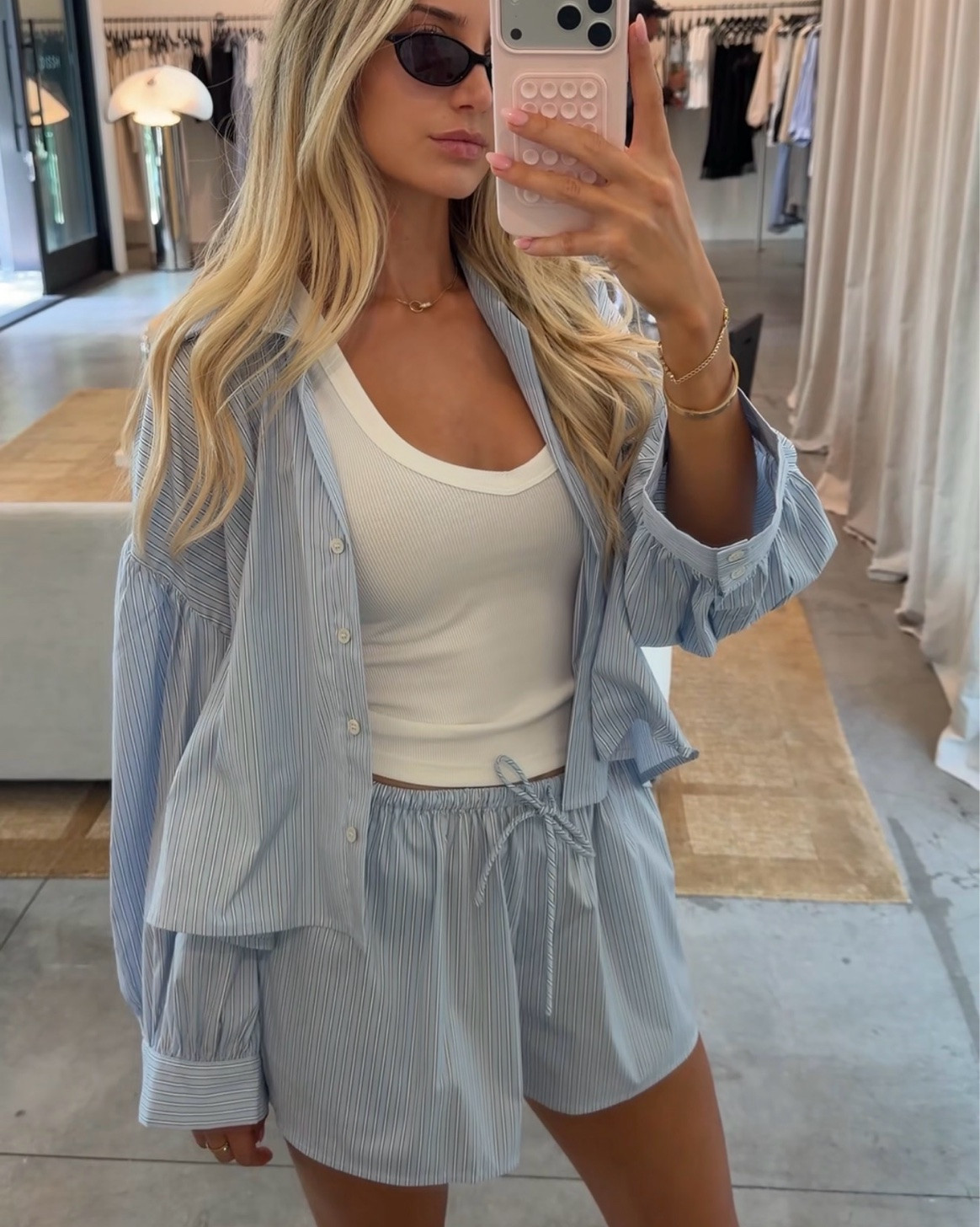 stripe co-ord 🩵🤍