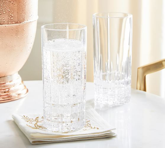 Monique Lhuillier Delphine Highball Glasses - Set of 4 | Pottery Barn (US)