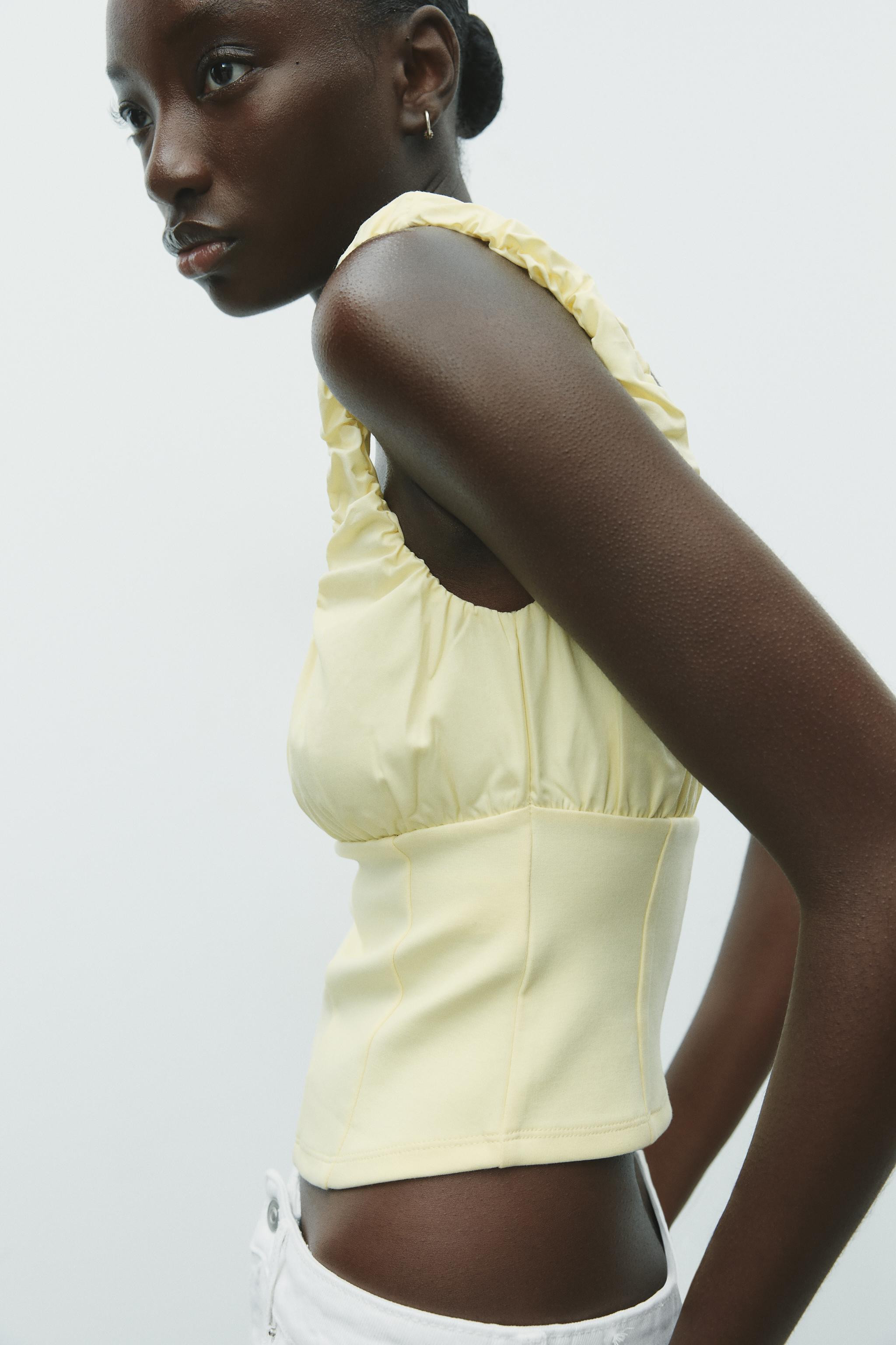 MIXED POPLIN TOP | Zara US