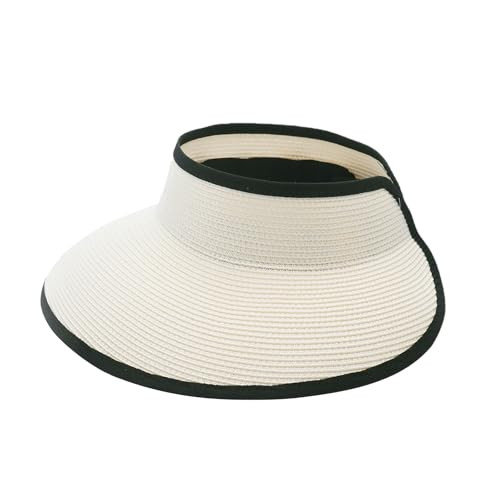 Joywant Sun Visor Hats for Women, Women's Summer Ponytail Foldable Straw Beach Hat with UPF 50+ | Amazon (US)