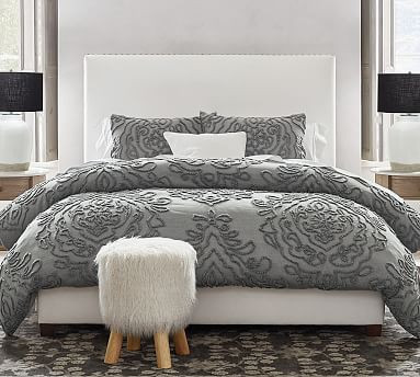 Raleigh Square Upholstered Tall Bed | Pottery Barn (US)