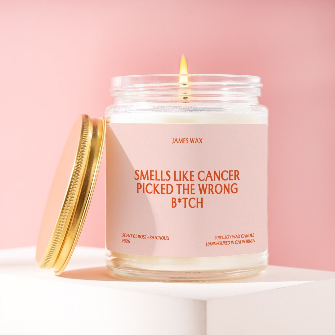 Cancer Survivor Gift Cancer Picked the Wrong B*tch Custom Candle Unique Funny for Cancer Warrior ... | Etsy (US)