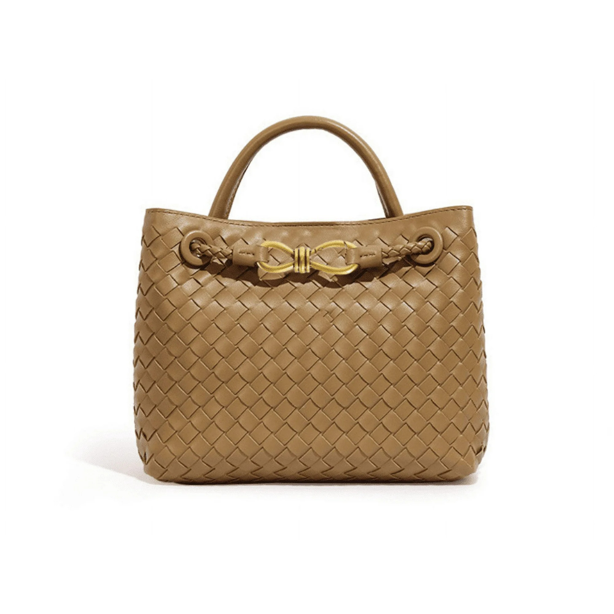 Gomayee Woven Bags for Women Bowknot Small Tote Hobo Shoulder Crossbody Bags PU Leather Handwoven... | Walmart (US)