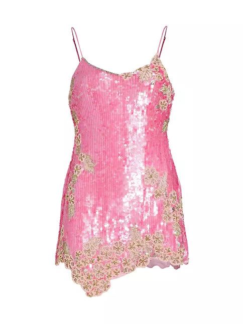 Meline Mini Dress Raspberry Sparkle | LE ORA
