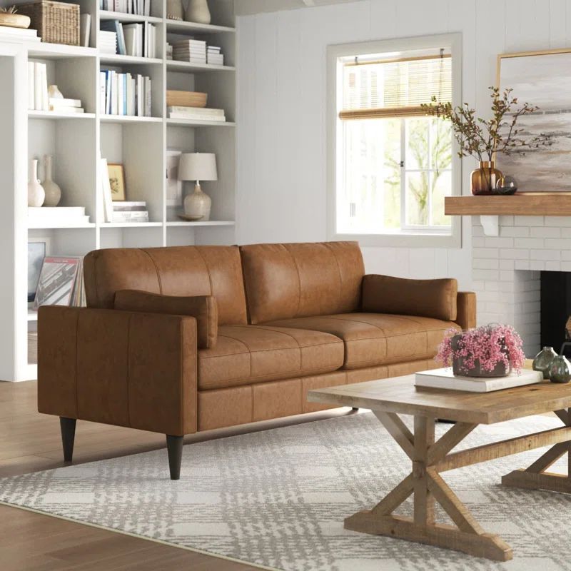 Gaia 81" Leather Sofa | Wayfair North America