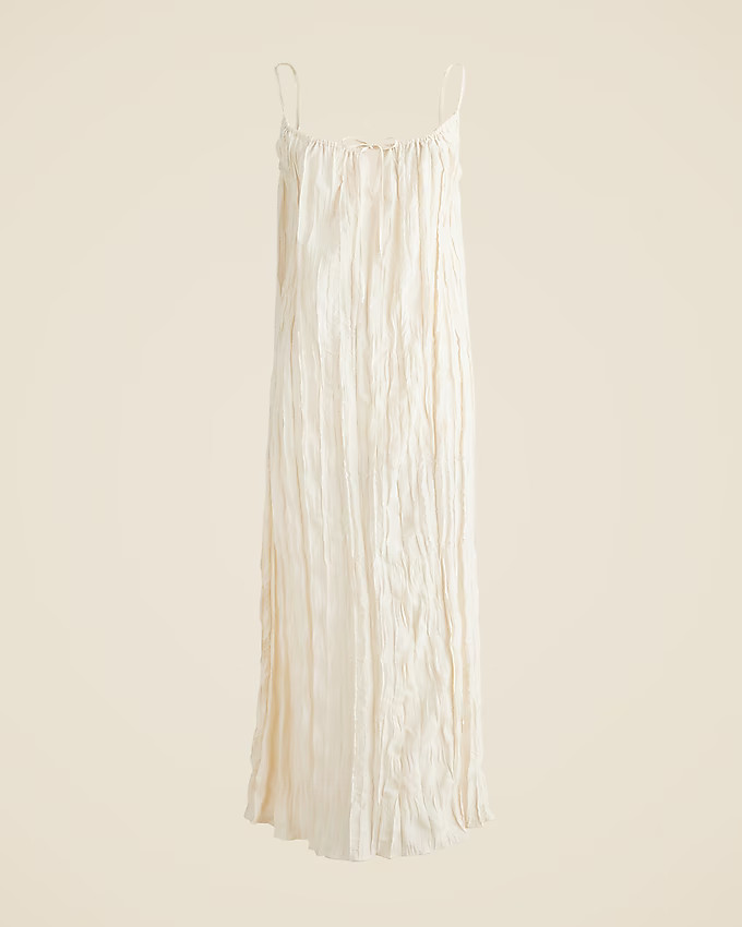 Crinkled side-slit midi dress | J. Crew US