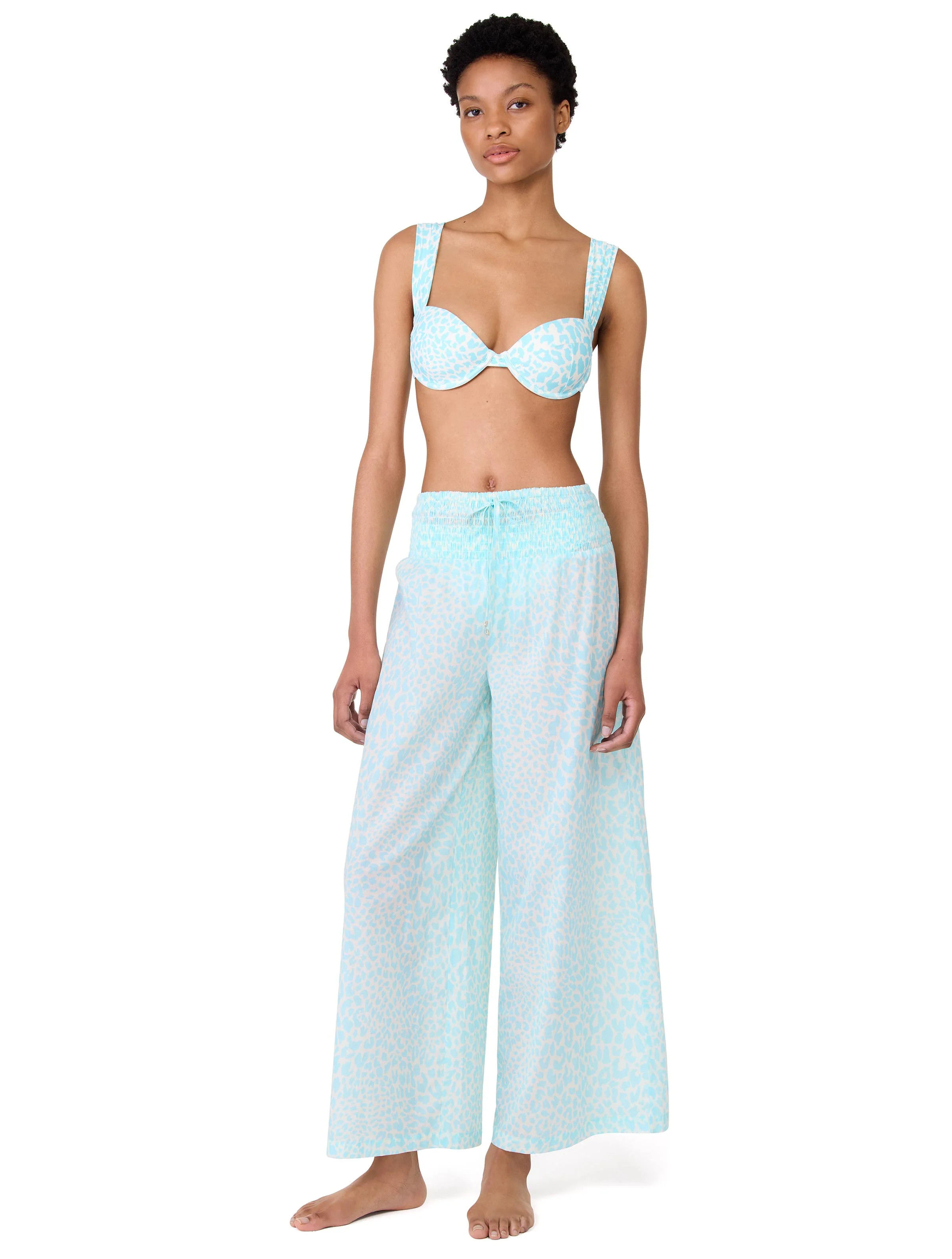 Kate Spade Wide Leg Drawstring Cover Up Pants - Regal Leopard | Beach2Ocean