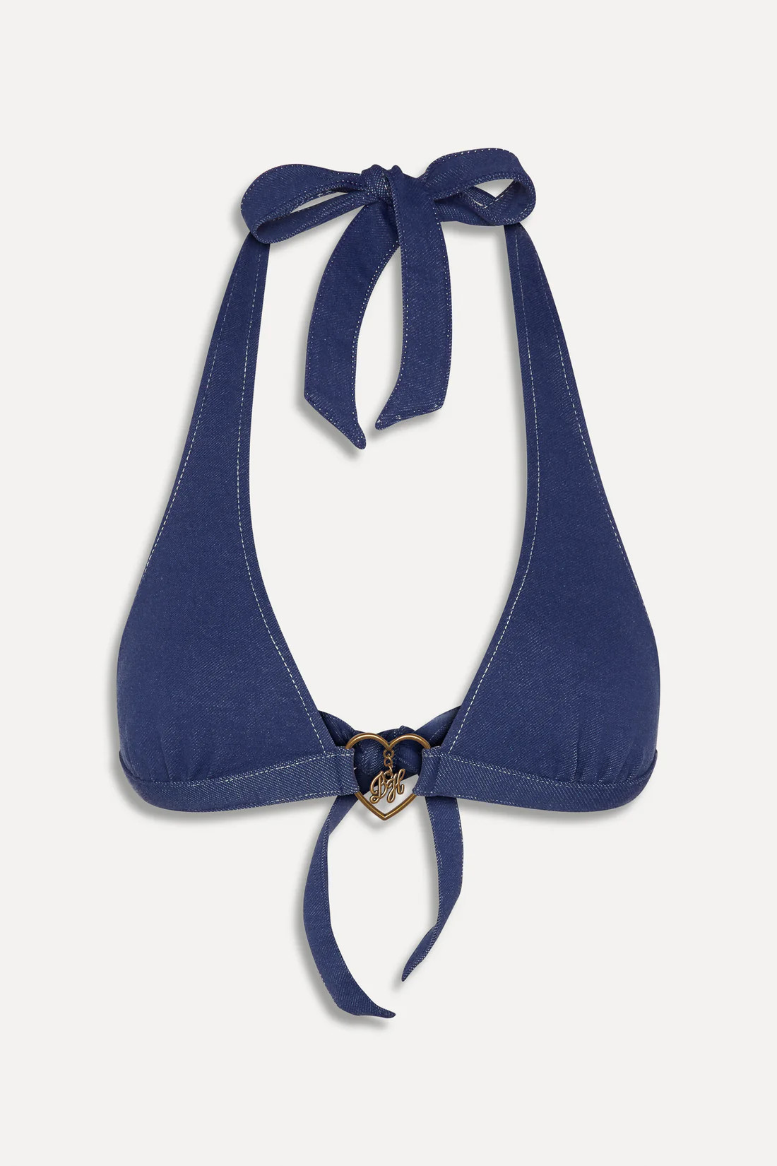 x BELLA HADID Frank Halter Bikini Top - Summer Denim | Frankies Bikinis