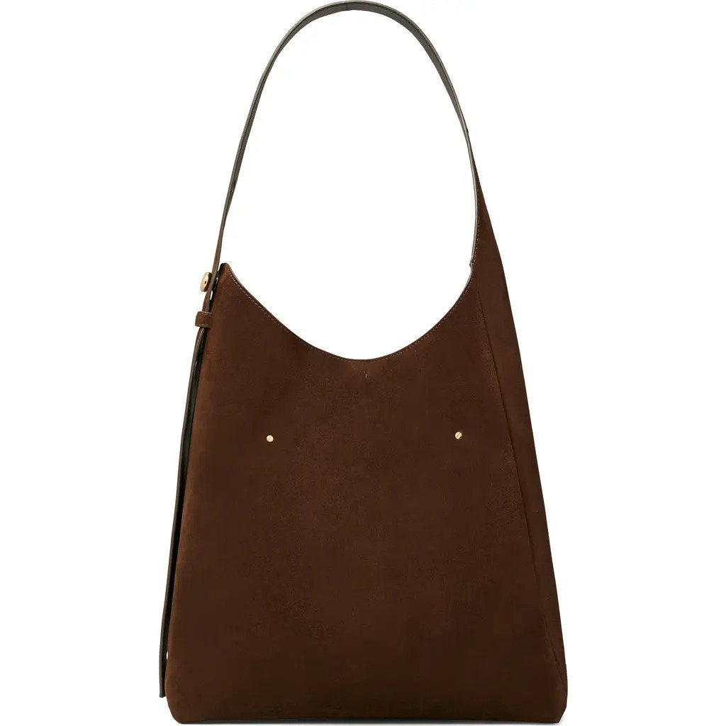 Tory Burch Romy Suede Hobo Bag in Dark Cocoa at Nordstrom | Nordstrom