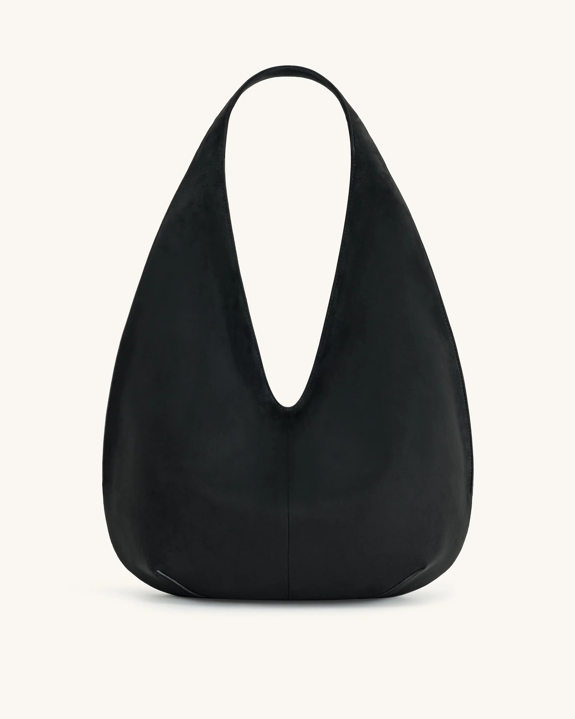 Dara Faux Suede Hobo Bag - Black | JW PEI US