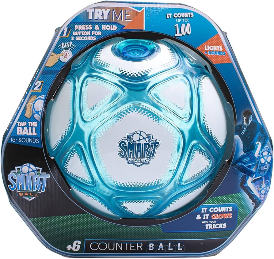 Smart Ball SBCB1B Football Gift for Boys and Girls from 6 Years Old Kick Up Counting Power Ball w... | Amazon (US)