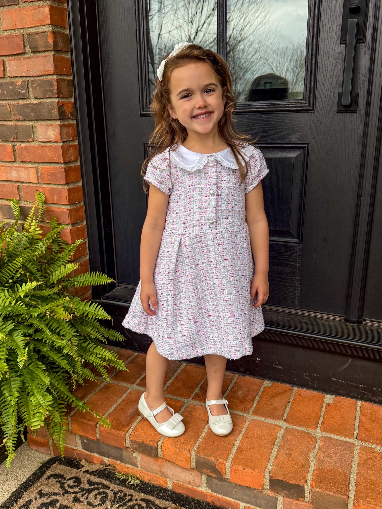 Styled in a Janie and Jack dress and Stelle kids shoes. Janie and jack kids, Janie and Jack, tweed dress, girls dress, Easter, Easter girls dress, spring dress for girls, spring dresses for girls 

#LTKdayinmylife #LTKKids #LTKSaleAlert