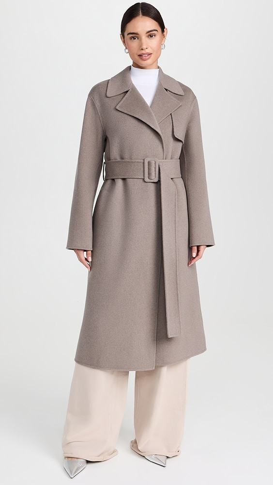 Theory Long Wrap Trench | Shopbop | Shopbop