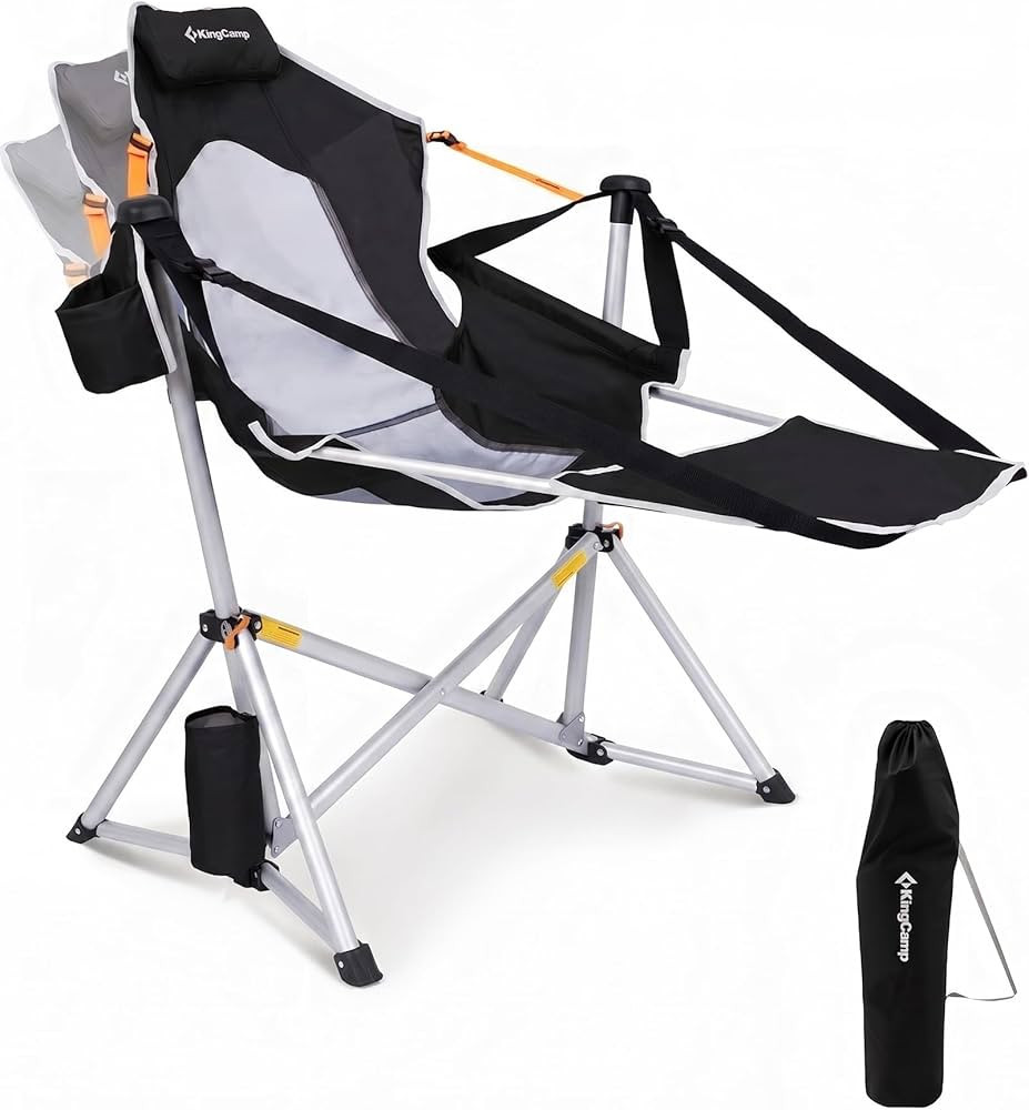 KingCamp Hammock Chair with Footrest \u2013 Heavy Duty Swinging Rocking Camping Chairs for Adults... | Amazon (US)