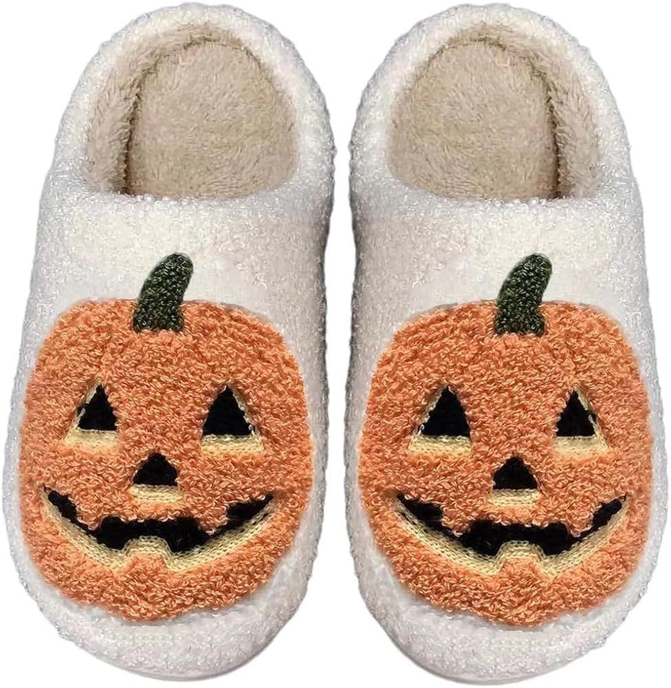 OTELUXS Cute Halloween Lantern Pumpkin Slippers for Women Men Spooky Slides Preppy Slippers Slip ... | Amazon (US)