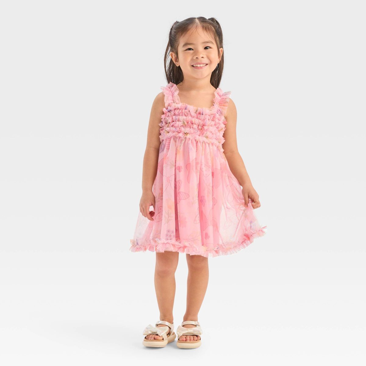 Toddler Girls' Disney Minnie Mouse Tulle Dress - Pink | Target