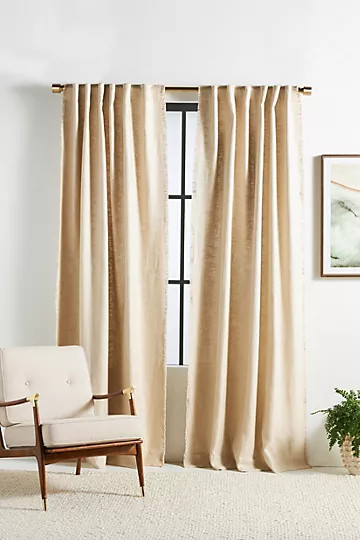 Luxe Linen Blend Curtain | Anthropologie (US)