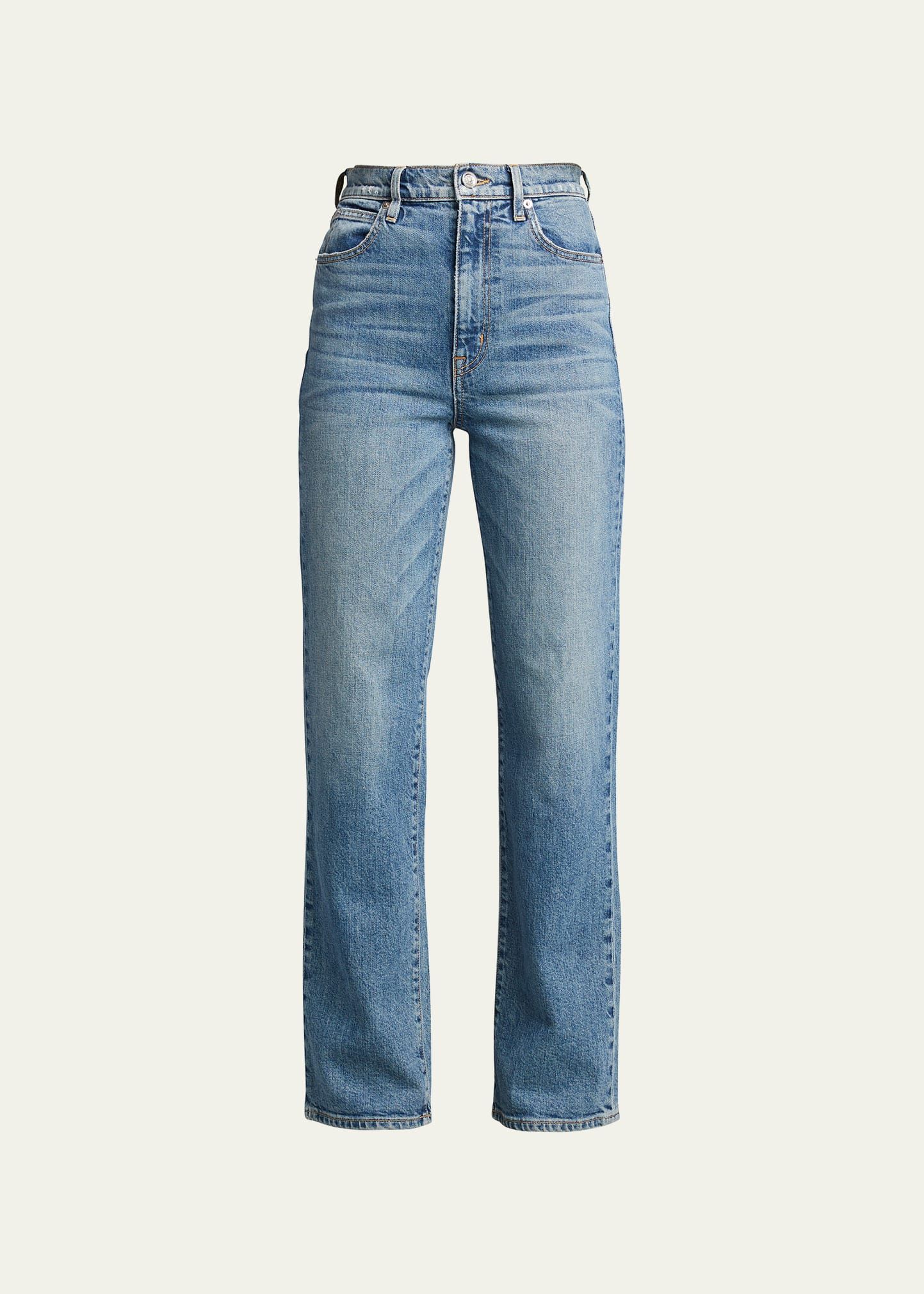 SLVRLAKE London High-Rise Straight-Leg Jeans | Bergdorf Goodman