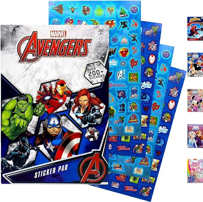 Marvel Avengers Hero Sticker Book Over 200+ - Perfect for Gifts, Party Favor, Goodies, Reward, Sc... | Amazon (US)