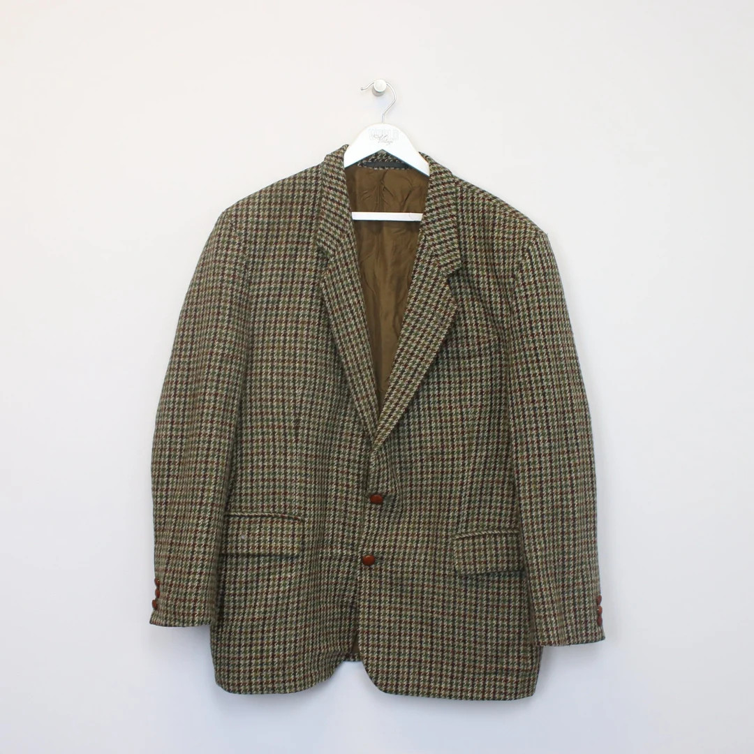 Vintage Harris Tweed Jacket in Brown and Green. Best Fits 27 - Etsy UK | Etsy (UK)