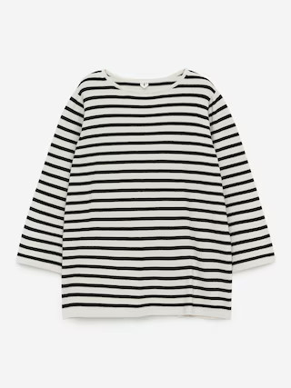 Baumwollstrickpullover – Beige/Schwarz – Damen – ARKET DE | Arket EU