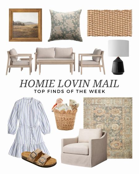 Homie Lovin Mail! Top finds of the week!

furniture, home decor, interior design, rug, swivel chair, upholstered chair, outdoor furniture, seating group,storage basket, artwork, wall decor, doormat, pillow cover, lamp, fashion, dress, sandals #Target #JossandMain #Kohls #RugsUSA #WorldMarket #HomeDepot

#LTKHome #LTKSeasonal #LTKSaleAlert