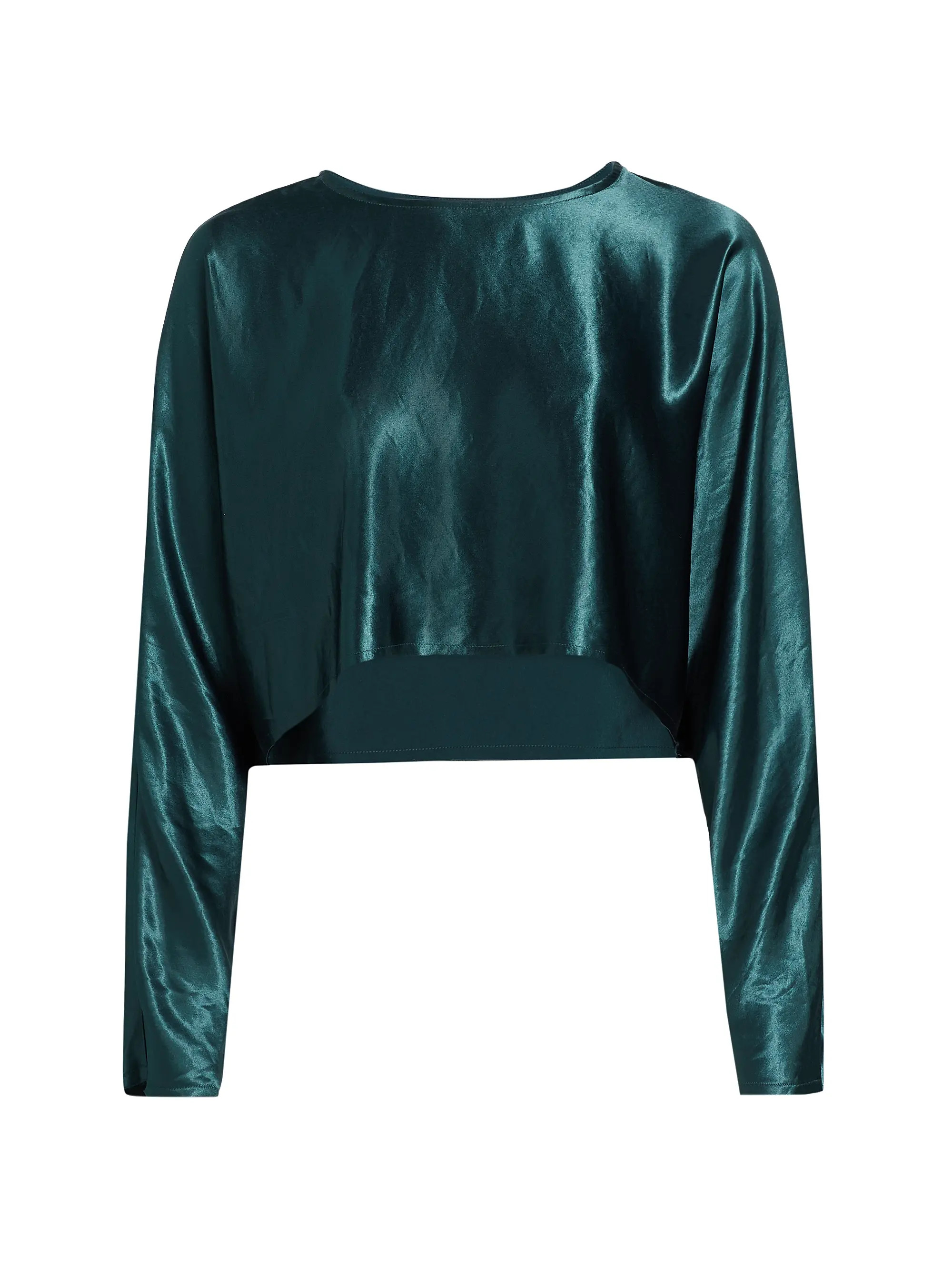 Emilia Satin Crop Blouse | Saks Fifth Avenue