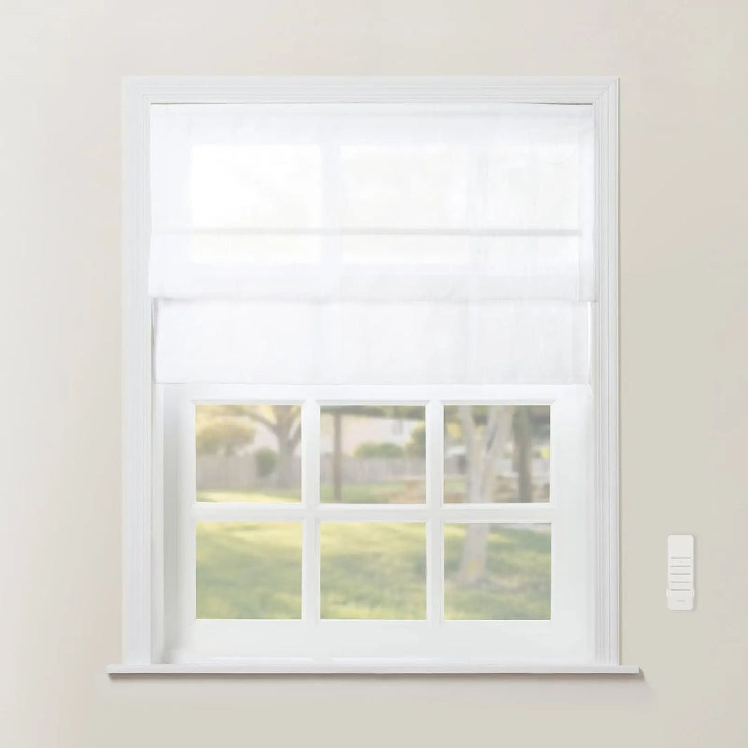 Motorized Roman Shade Cordless | TWOPAGES