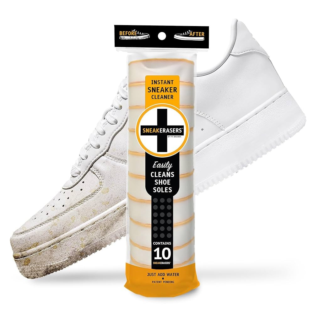 SneakERASERS Instant Sole and Sneaker Cleaner, Premium, Disposable, Dual-Sided Sponge for Cleanin... | Amazon (US)