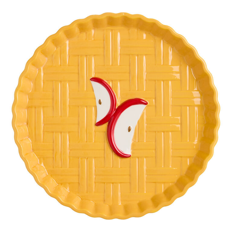 Apple Pie Hand Painted Figural Serving Platter | World Market