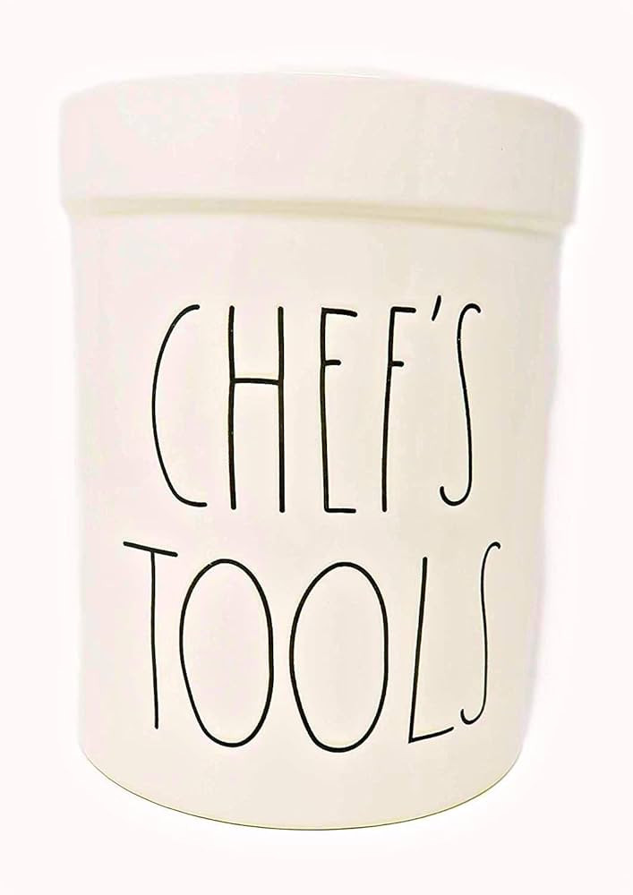 Rae Dunn Magenta Large Ceramic Utensil Crock Inscribed: CHEF'S TOOLS | Amazon (US)