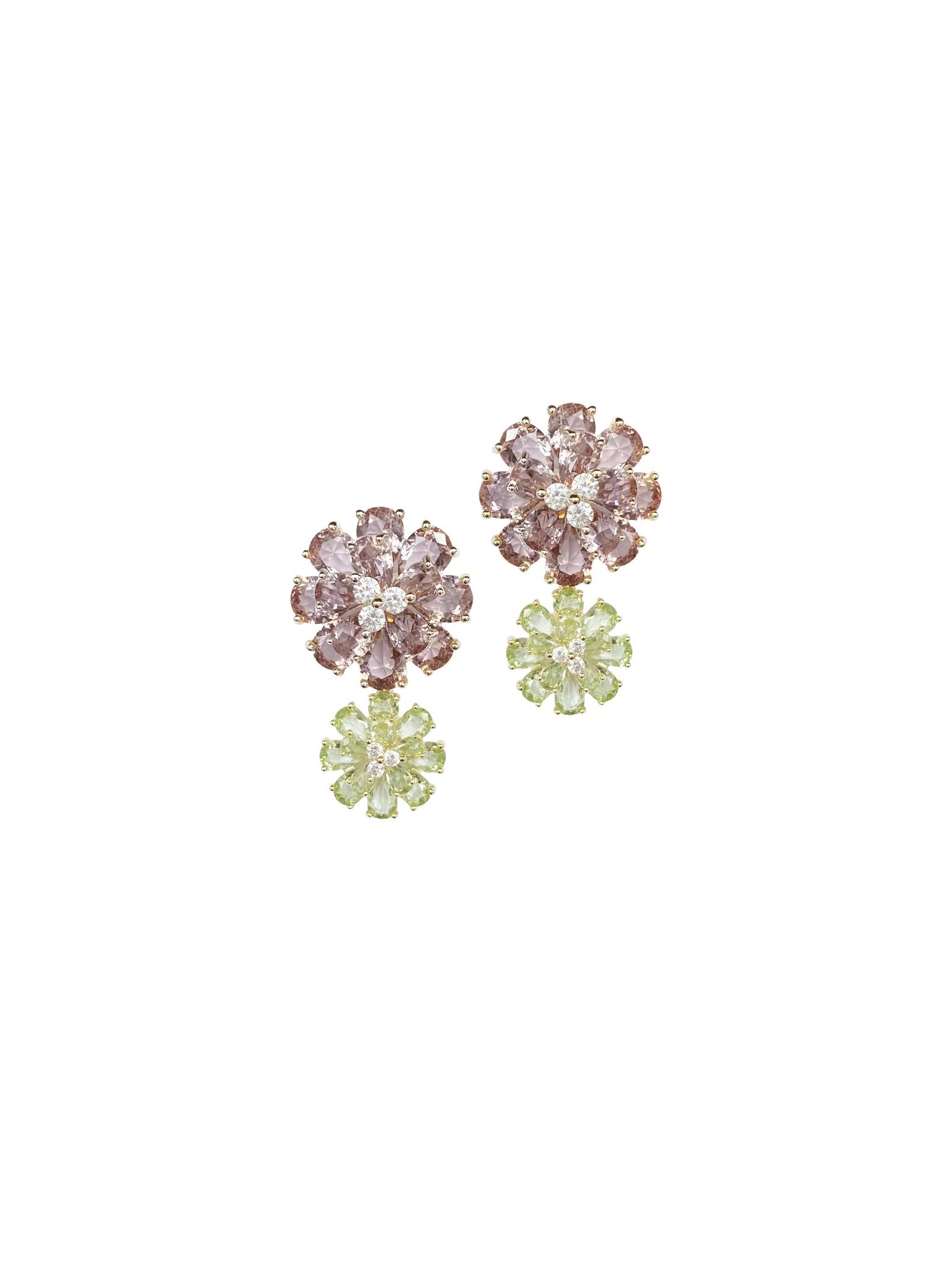 Lavender and Thyme Bougainvillea Flower Drops | Nicola Bathie Jewelry