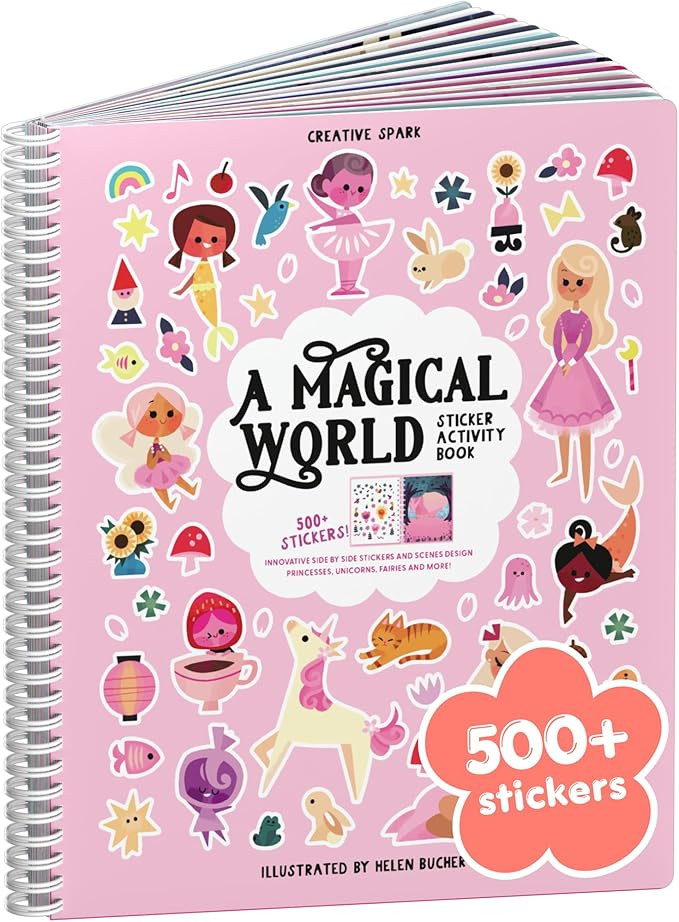 A Magical World 500+ Sticker Book for Girls by Cupkin Toddler Airplane Activity Coloring + Sticke... | Amazon (US)