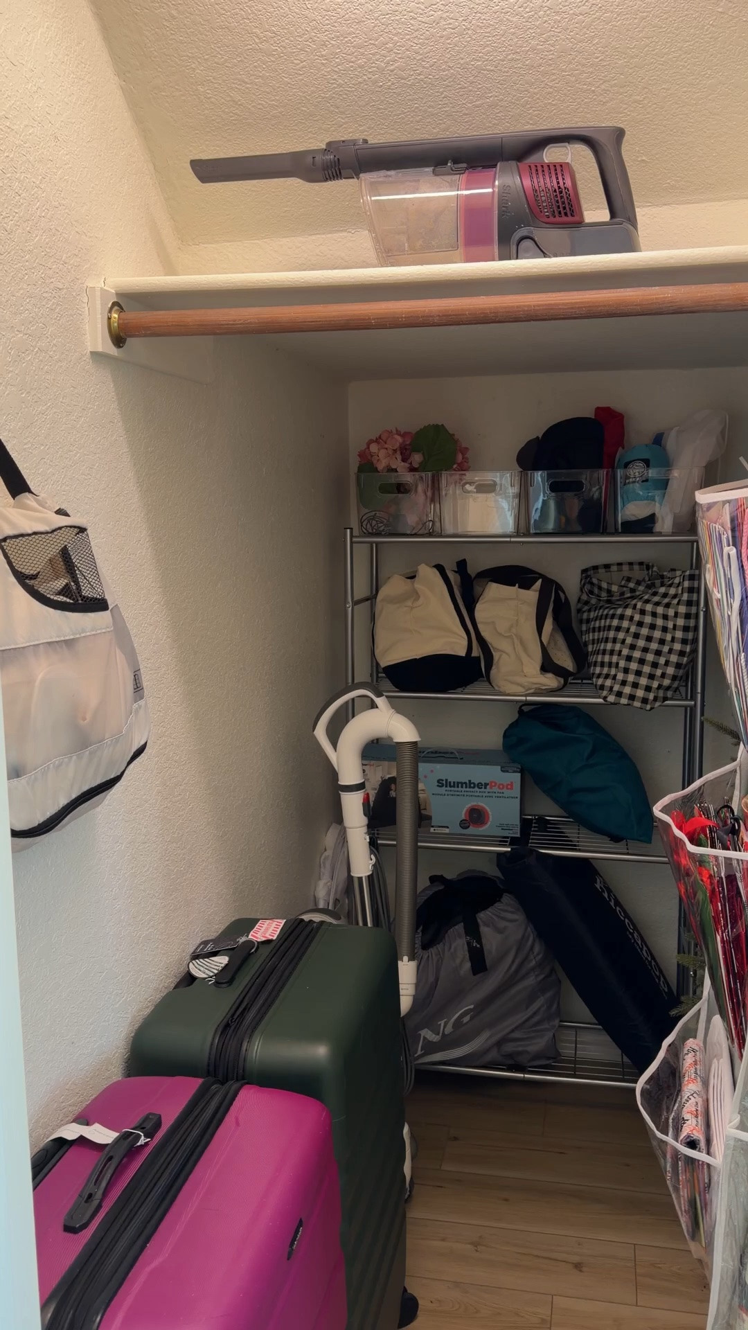 Stairwell closet organization