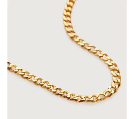 Flat Curb Chain Necklace 41-46cm/16-18' | Monica Vinader (US)