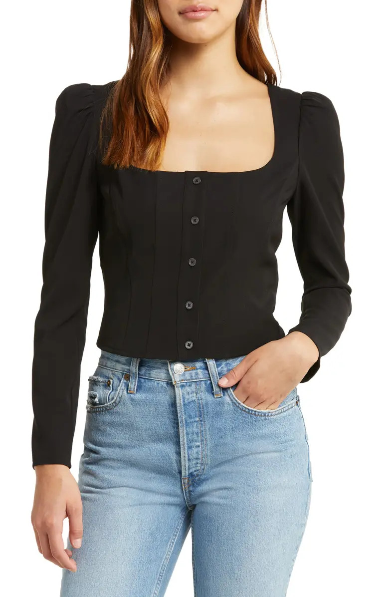 Unforgettable Long Sleeve Puff Shoulder Top | Nordstrom