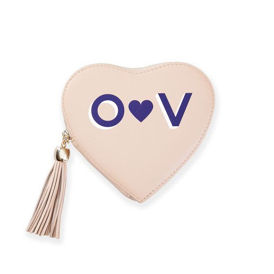 Heart Leather Tassel Zipper Pouch | Mark and Graham