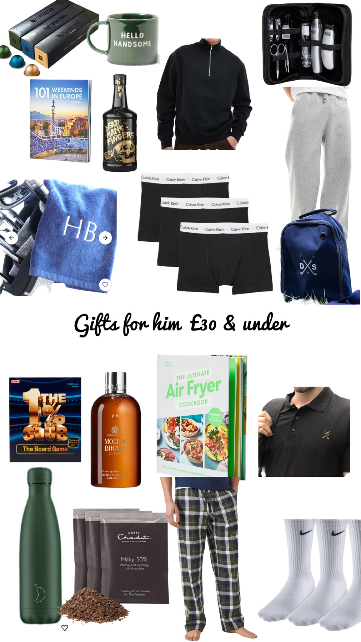 Gifts for him £30 and under 🖤

#mensgiftguide #giftsforhim #giftsunder£30 #stockingfillers #mensstockingfillers 

#LTKgiftguide
